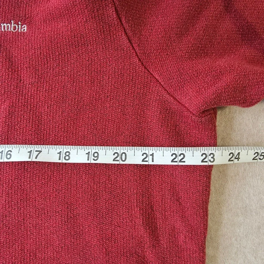 Columbia Mens Great Hart Mountain Sweatshirt Sz‎ M Red 1/4 Zip Pullover Outdoor
